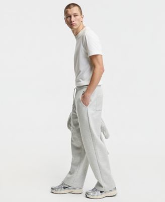 Men's Straight-Fit Heathered Wide Sweatpants