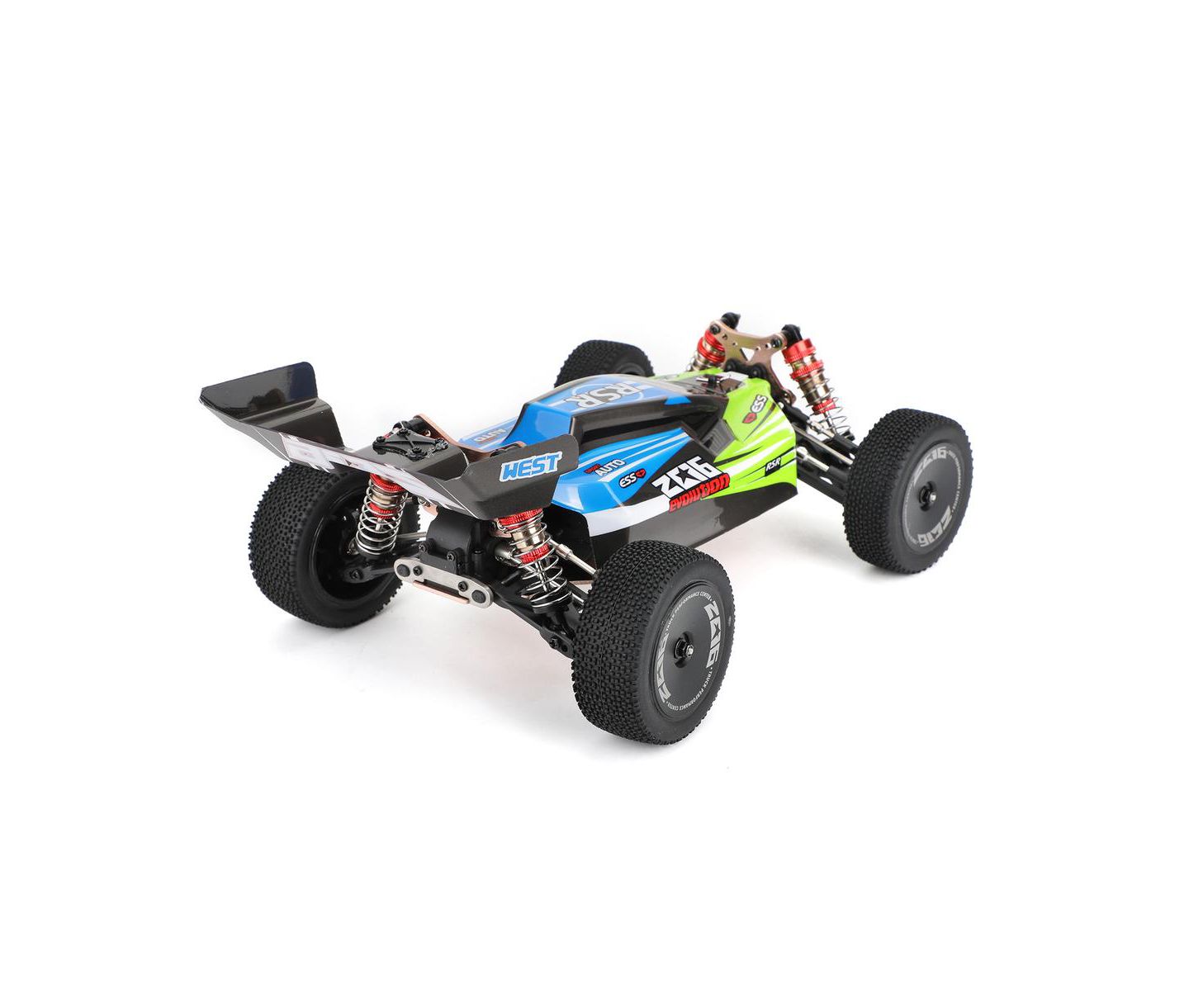 Детская игрушка Bruce & Shark 1:14 Scale 37 Mph High-Speed 4WD Off-Road Monster Truck RC Car, цвет: Зелёный — фото 8