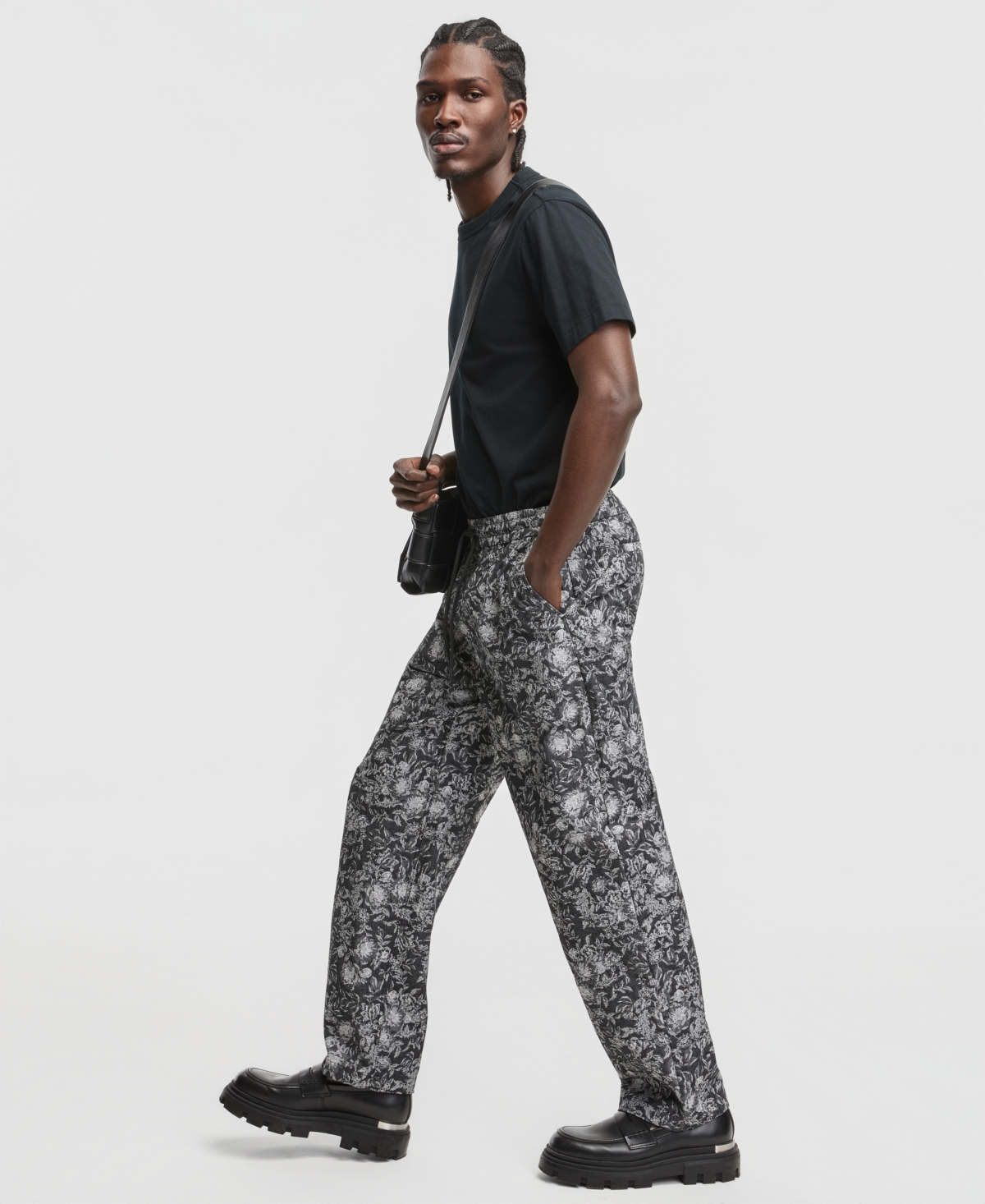Mode of One Men's Relaxed-Fit Floral Pants, Macy's Exclusive