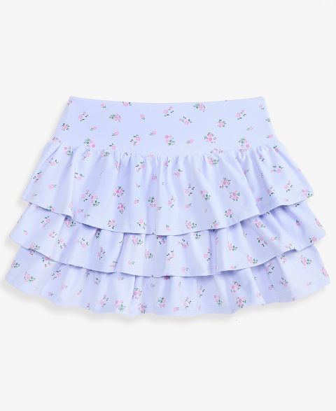 Юбка With Jules Floral-Print Tiered Skirt для девочек, цвет: Синий