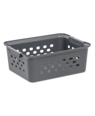 USA Small Organizer Storage Basket, Gray, Pack of 10