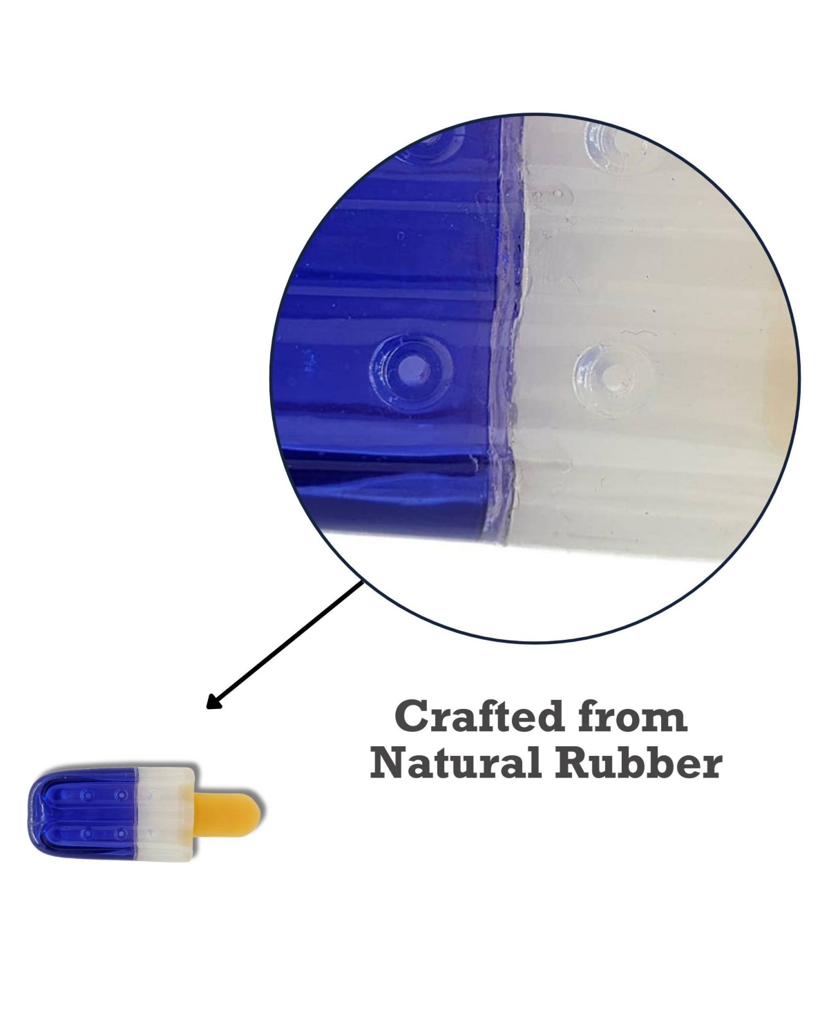 JoJo Modern Pets Unique Popsicle Freeze Dog Toy – 100% Recyclable Rubber Chew Toy for Soothing and Engaging Playtime – Large