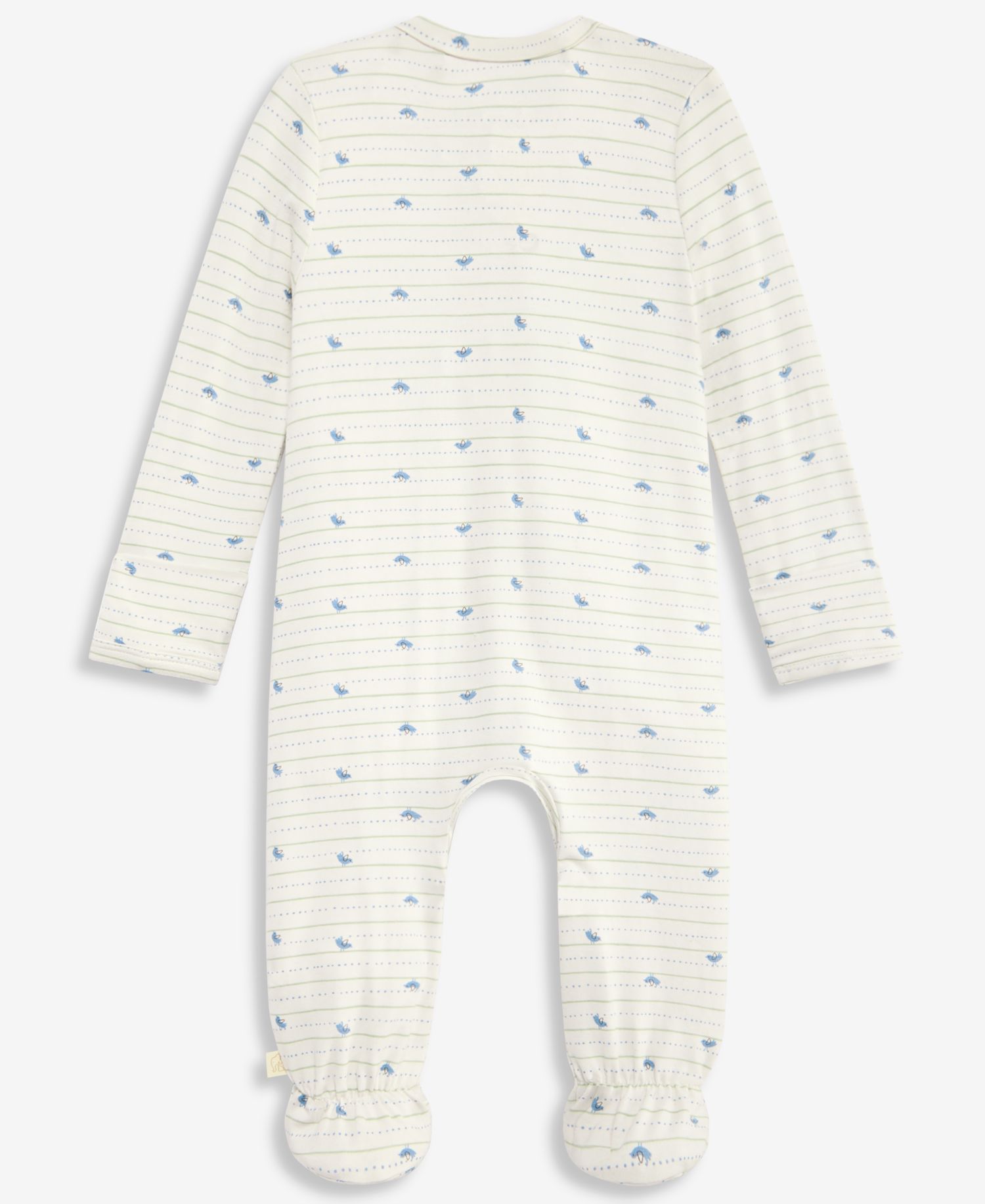 Baby Boys' Bird-Print 2-Way Zip Coveralls