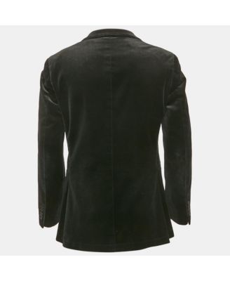 Men's Black Label Black Velvet Tailored Blazer