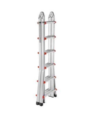 20.5 ft Telescoping A-Frame Ladder, Compact Aluminum Multi-Function Extension Ladder, Collapsible Design, 330 lb Load Capacity