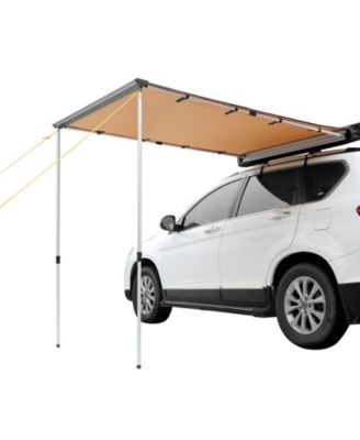 Car Side Awning, 6.6' x 8.2' Shade Coverage Vehicle Awning, PU3000mm UV50+ Retractable Awning with Storage Bag, Height Adjustable