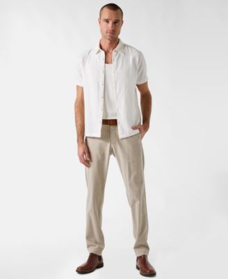 Men's Cotton Castro Linear Woven Short-Sleeve Shirt