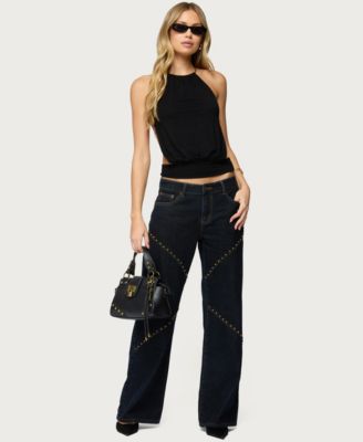 Women's Charla Stud Low Rise Baggy Jeans