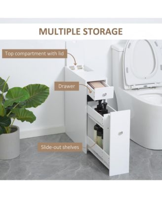 Wooden Narrow Modern Bathroom Furniture Cabinet