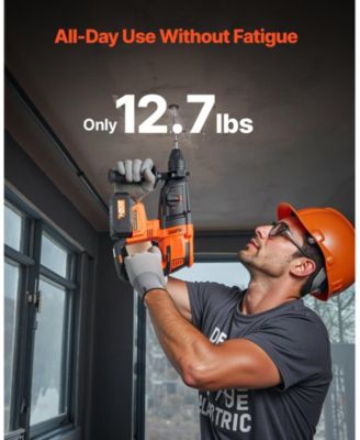 20V Brushless Cordless SDS-Plus Rotary Hammer Drill, 1" Capacity, 4 Functions, 1200 RPM, 5300 BPM, Battery & Charger Included