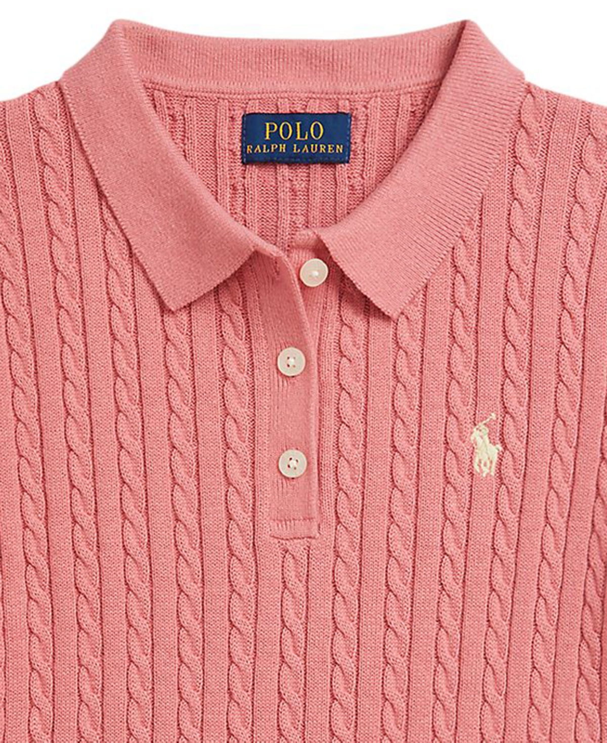 Polo Ralph Lauren Girls' 7-16 Mini-Cable Polo Sweater
