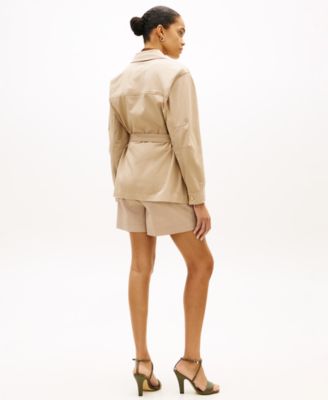 Women's Collared Front-Button Field Jacket