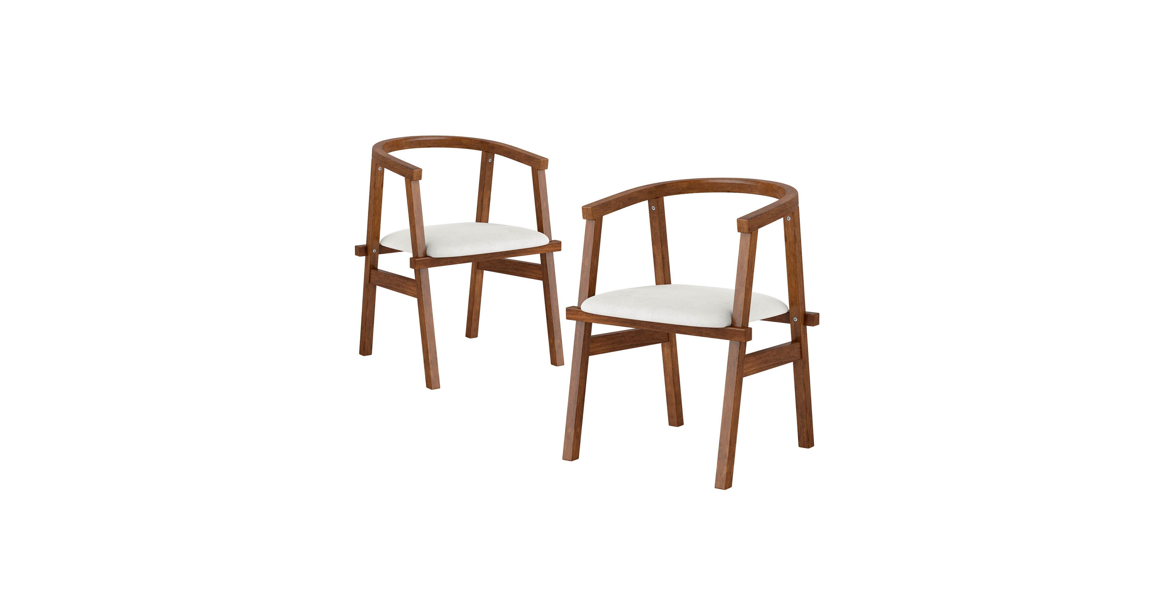 Costway Wooden Dining Chairs with Wrap-around Armrest & Padded Seat for Kitchen