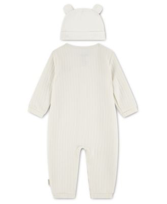 Baby Boys 'and Baby Girls' Crewneck Coverall and Beanie, 2-Piece Set