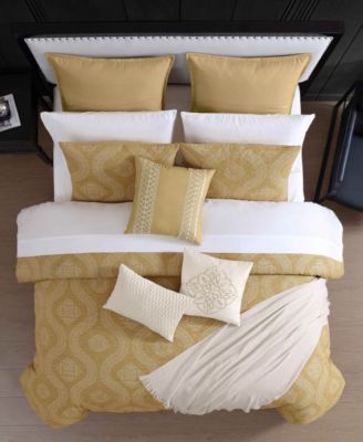 Azen Damask 14-Pc. Comforter Set, King