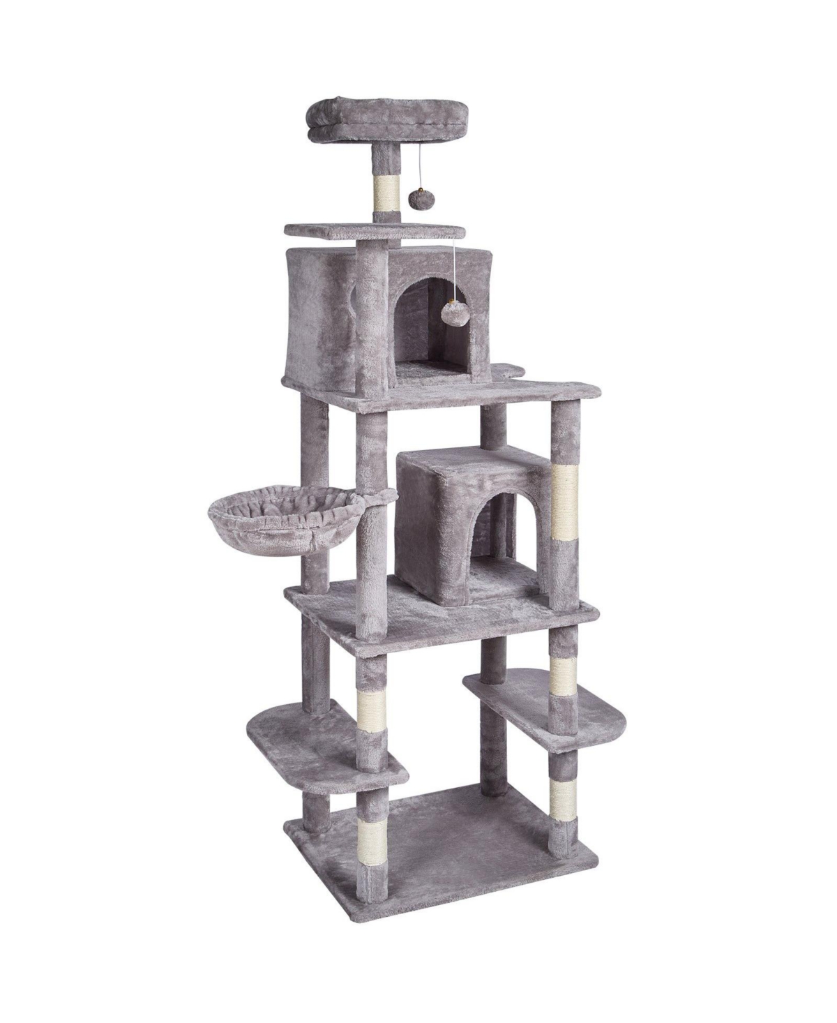 Cozito 68.5" Multi-Level Cat Tree with 2 Condos