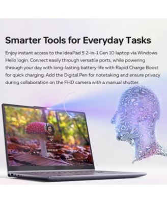 IdeaPad 5 Gen 10 Premium 2-in-1 Laptop 14" FHD Touchscreen Intel Core Ultra 7 255U Intel Graphics 16GB Only 512GB SSD Wi-Fi 6 Windows 11 Home