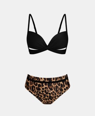 Women's Adjustable Strap Soft Cup Bikini Set