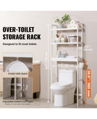 Over-The-Toilet Storage Shelf, 3-Tier Bathroom Space Saver Organizer Rack