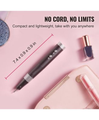 Cordless Nail Drill, 30,000RPM Variable Speed Rechargeable Nail E-File, Portable Manicure Tool with 50 Sanding Bands