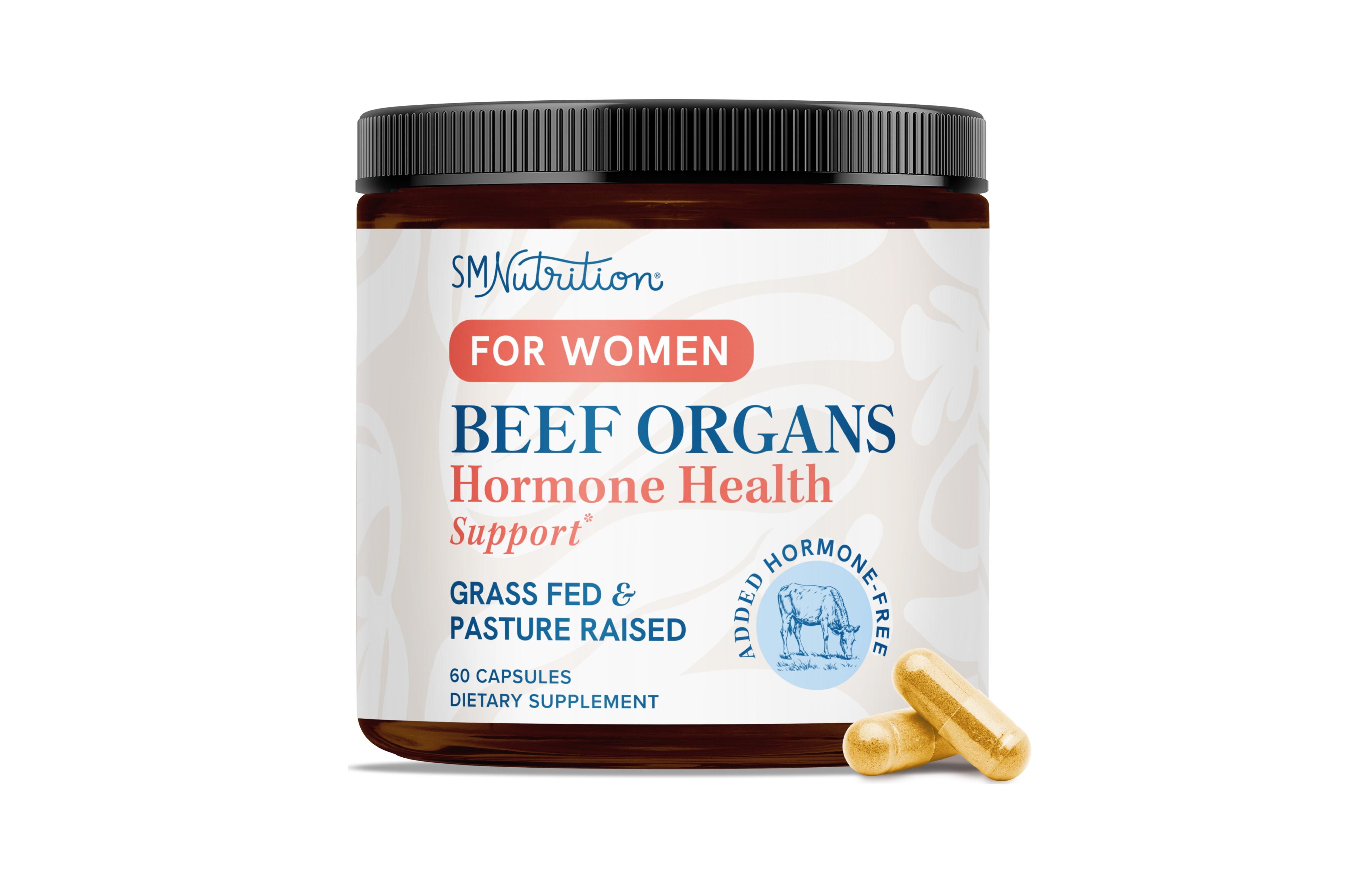 SMNutrition Beef Organ Supplement for Women, 60ct