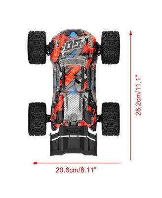 1:18 Scale 37 MPH High-Speed RC Truck with 4WD Brushless Motor, Alloy Frame & Oil Shock for Off-Road
