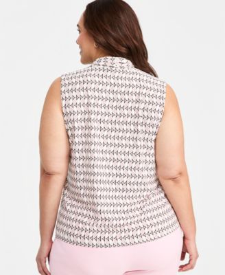 Plus Size Printed Sleeveless Top