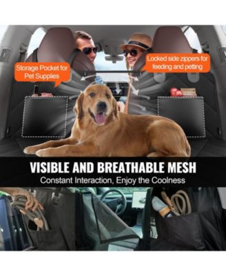 Dog Car Seat Extender | Hard-Bottom Hammock Bed, Mesh Window, 350 lb Support
