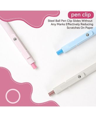 5Pcs Gel Pens, 0.5mm Black Ink Pens with Smooth Writing, Quick Dry Aesthetic Pens for Journaling and Note Taking (Sugar)