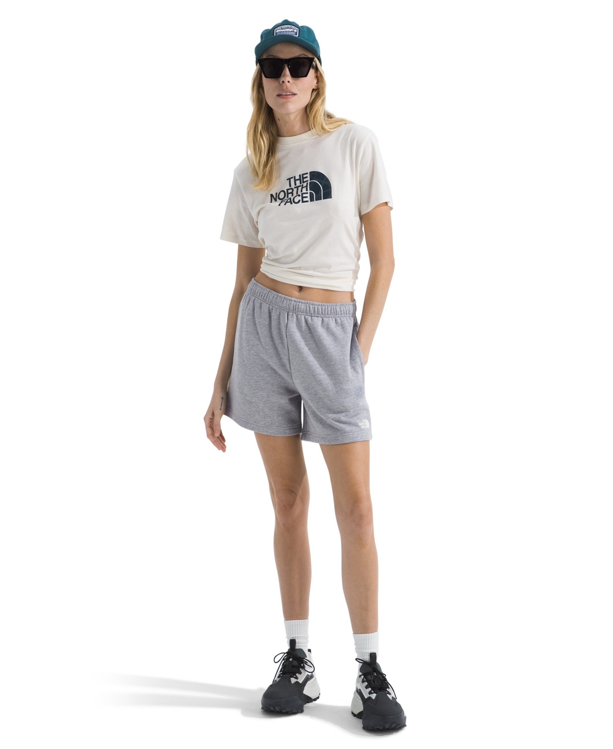 The North Face Women’s Evolution Simple Dome Regular Shorts (Size: Medium): Pale Grey Heather