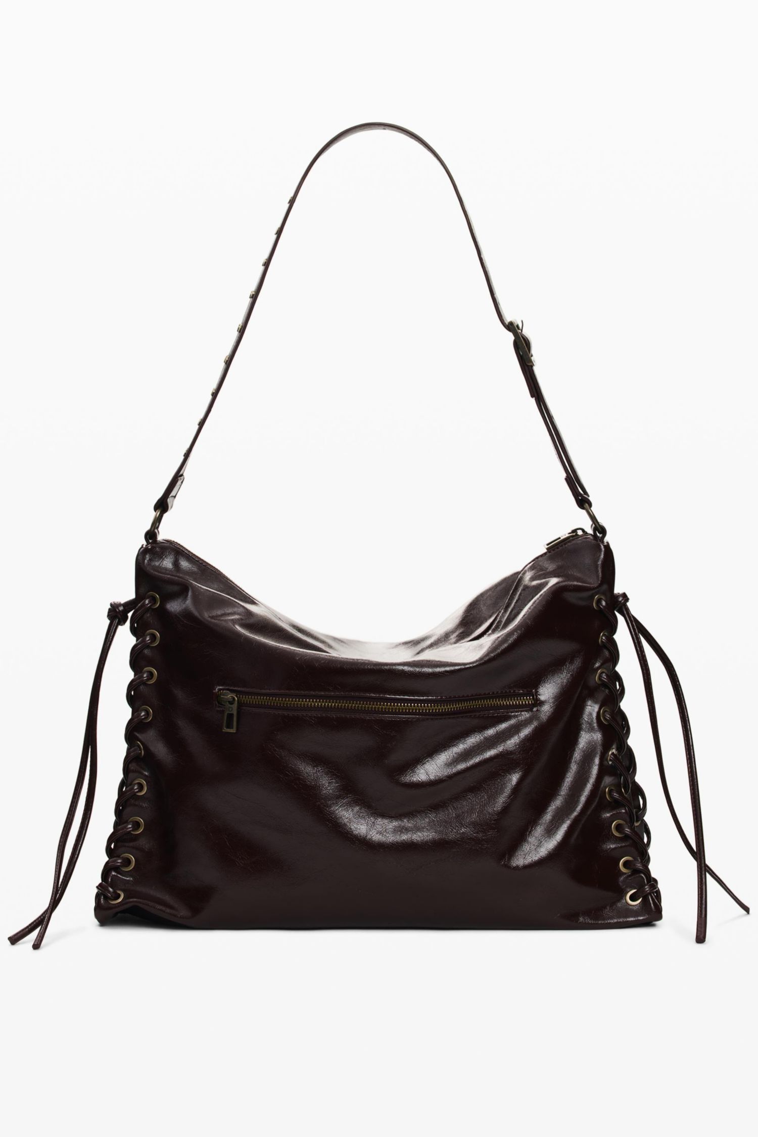 Women's Large Shiny Woven Bag