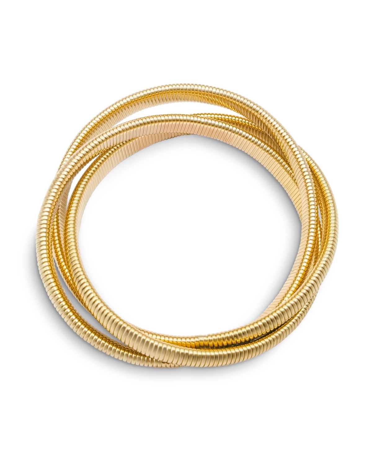 Bling Jewelry Serpenti Omega Cobra Bangle Interlocking Bracelet Gold Plated Large Wrist 8.5"