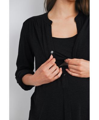 Maternity Henley V Neck Nursing Top