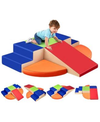 Foam Climbing Blocks Set for Kids Soft Play Indoor Activity Gym with Adjustable Shapes