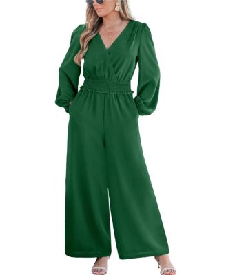 Women's Essential V-Neck Pull-On Jumpsuit