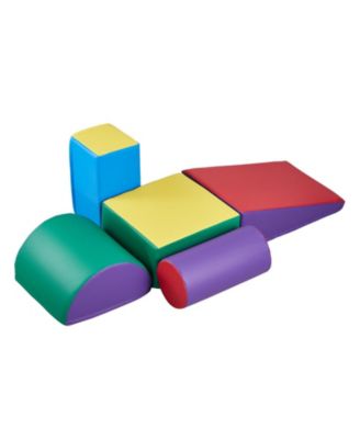 Foam Climbing Toys, 5-Piece Set, PU Leather Soft Play Blocks, Indoor Climb & Crawl Set, Easy Clean, 6M-3Y