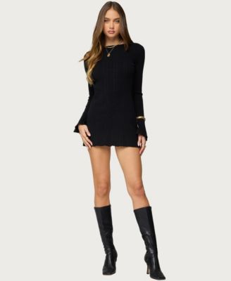 Women's Isabel Backless Ribbed Knit Mini Dress