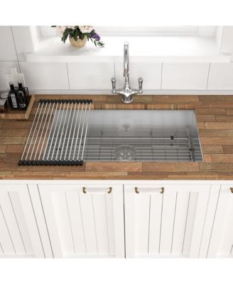 33x19x9inch Undermount Kitchen Sink Stainless Steel Single Bowl 16 Gauge Deep Basin