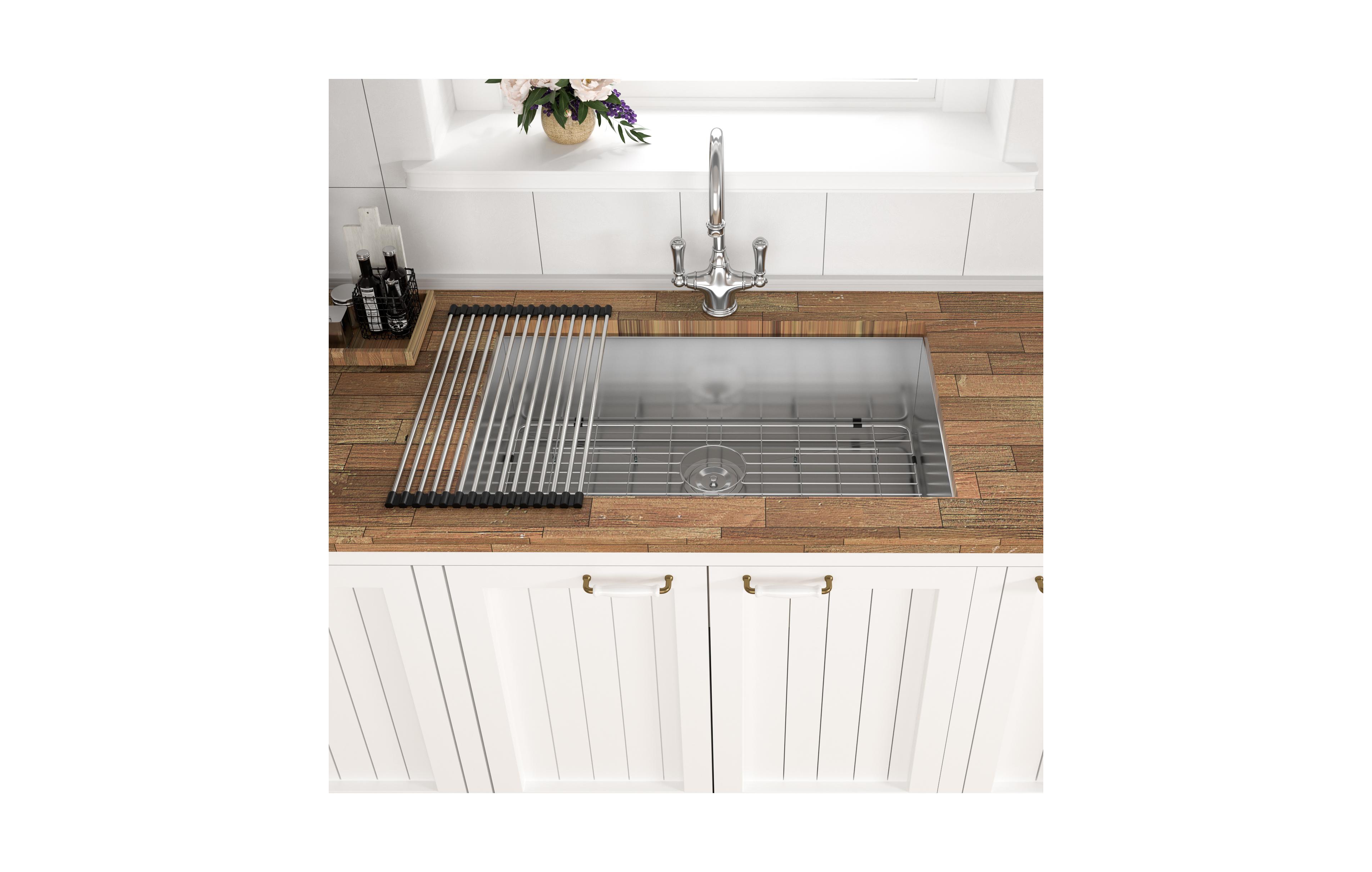 flynama 33x19x9inch Undermount Kitchen Sink Stainless Steel Single Bowl 16 Gauge Deep Basin