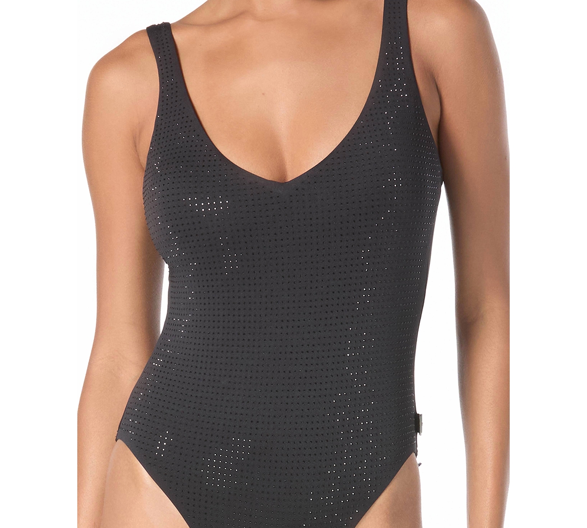 Michael Kors Women's V-Neck One-Piece Swimsuit