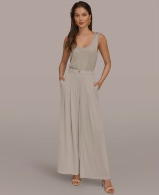 Women's Pleated Zip-Fly Pants