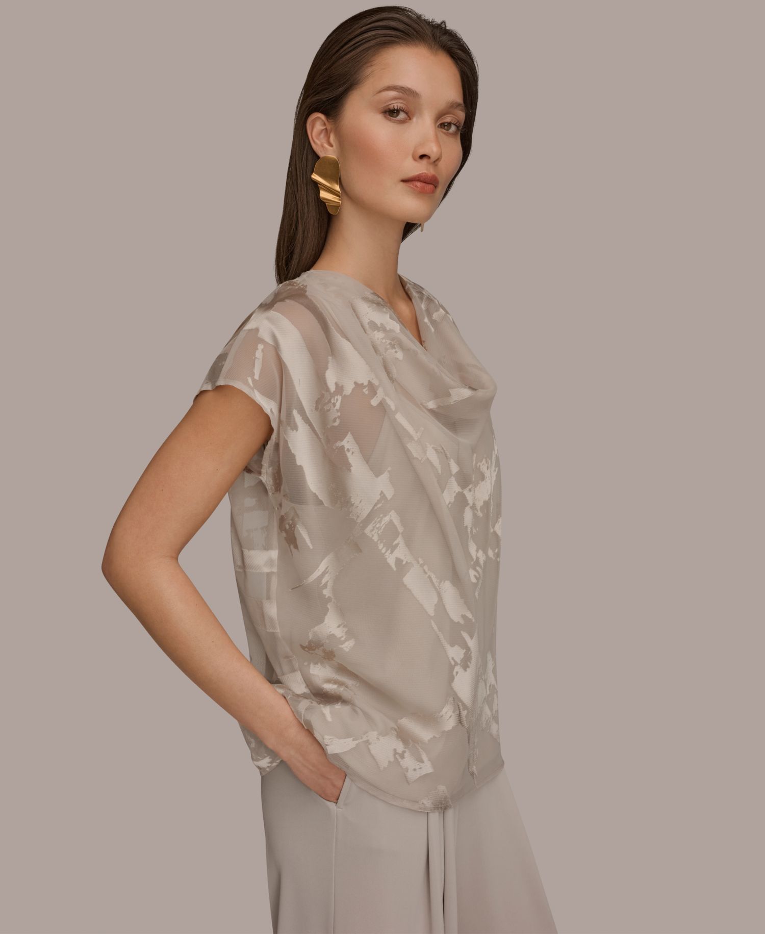 Women's Cowl Neck Top
