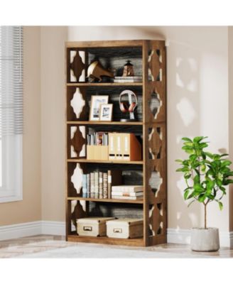 70" Tall 6-Tier Freestanding Bookshelf with Open Storage Shelves