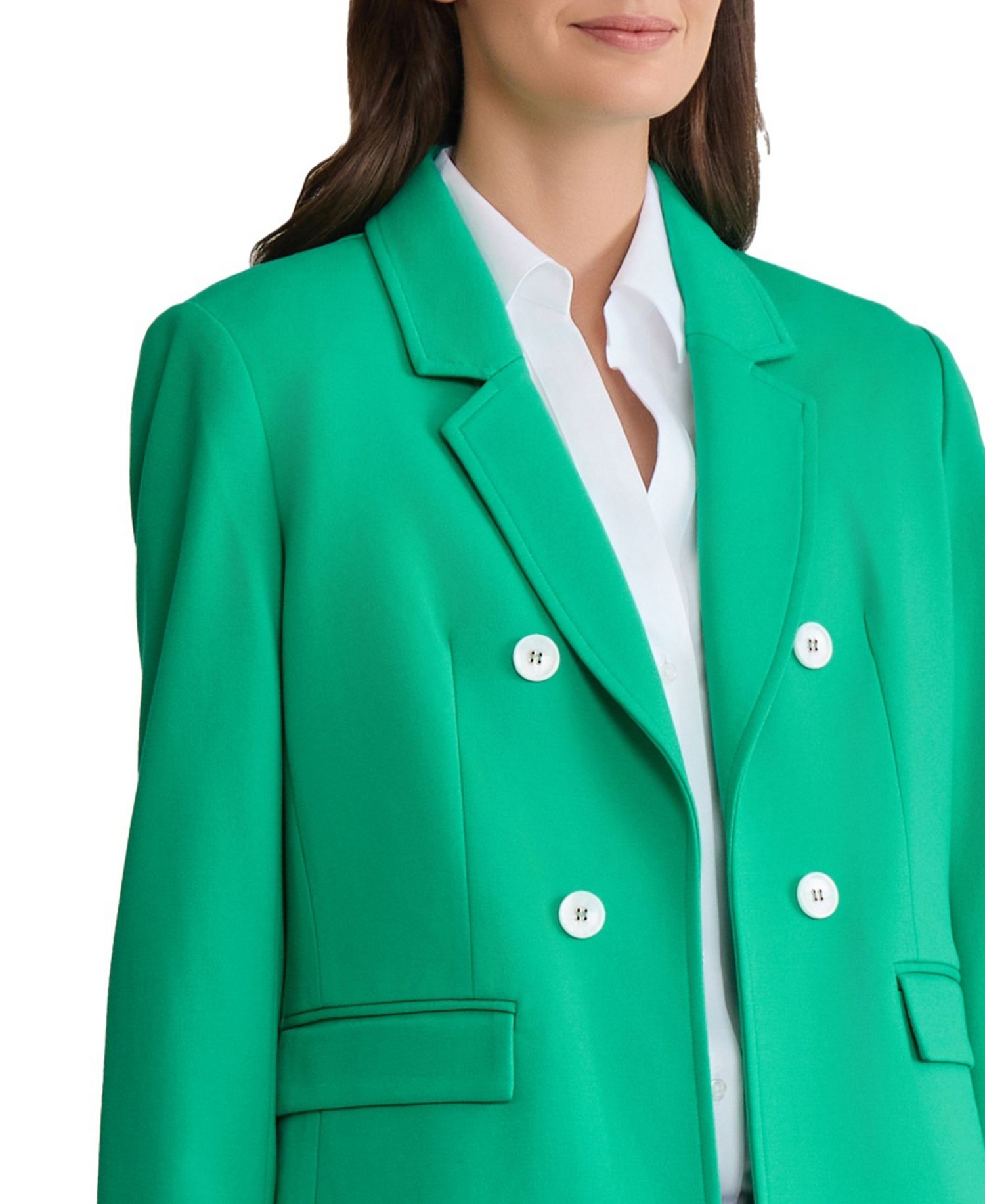 Women's Open Front Faux Double Breasted Blazer