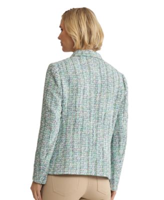 Women's Faux Double Breasted Tweed Jacket