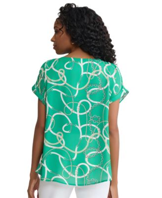 Women's Short-Sleeve Button Top