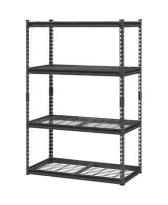 4-Tier Storage Shelves, 2400-Lb Capacity, Adjustable Heavy-Duty Utility Rack