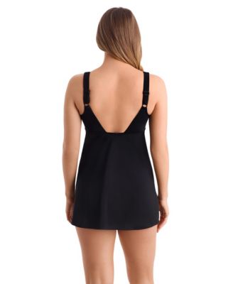 Women's Scoop Neck One-Piece Swim Dress