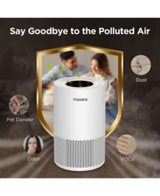 Home All-in-One Air Purifier for rooms up to 1,200 ft² for bedrooms with pets Includes timer,scented sponge and air filter