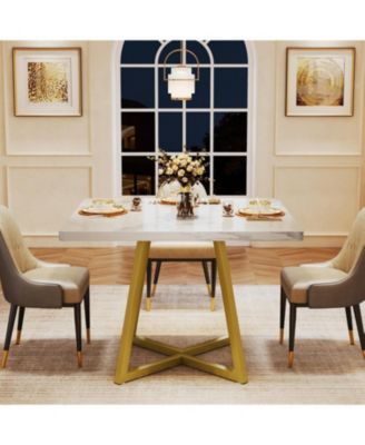 Square Dining Table for 4, 31.5" Industrial Dinner Table with Metal Base, Wood Kitchen Table for Dining Room, Small Space, Apartment